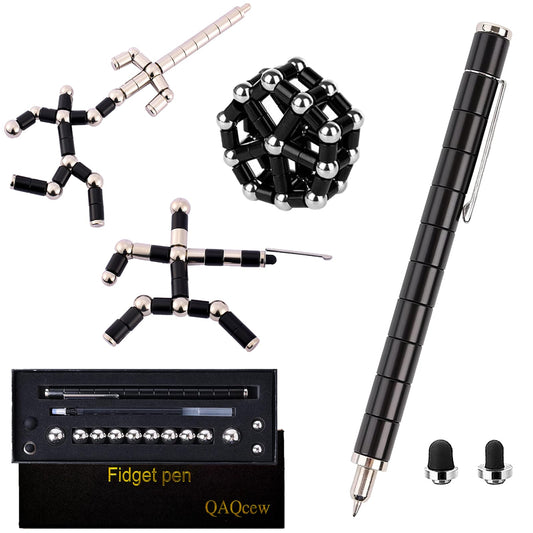 QAQcew fidget pen magnetic toy in hand showing portable design for focus