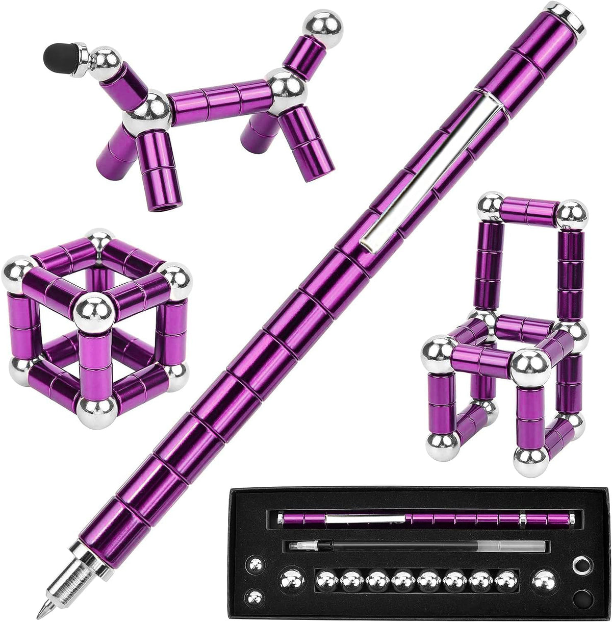QAQcew fidget-pen purple, portable design for focus and creative play
