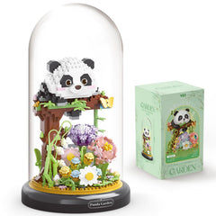 QARULUS Panda Flowers base and transparent cover for a stable display.