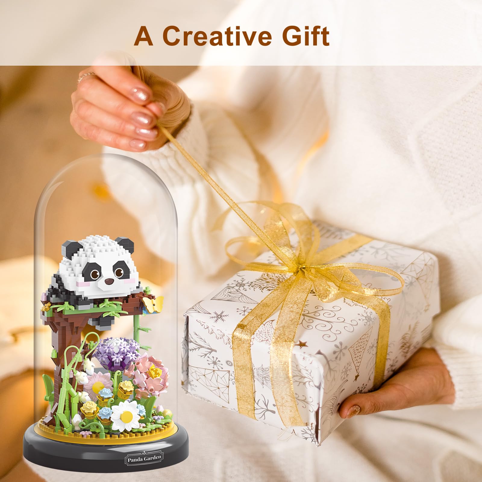 QARULUS Panda Flowers gift packaging makes a charming present.