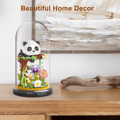 QARULUS Panda Flowers panda figure ready to brighten a desk.