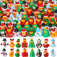 QAUYETM Santa duck with gift box, ideal for festive table decor and gifts.