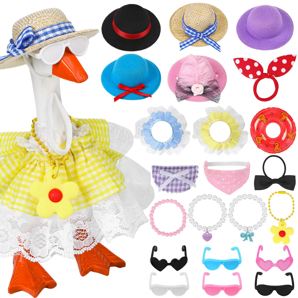 QAUYETM mini desk goose hat set adds playful flair to your workspace decor