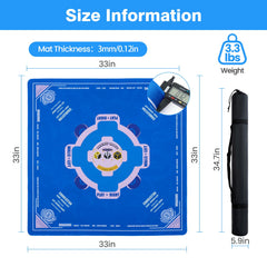 QAZWQAZ Mahjong Mat waterproof surface protects tables from spills.