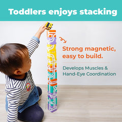 QBI magnetic blocks track cubes illustrating versatile attachments and creative construction