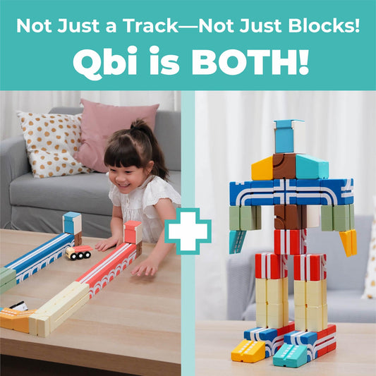 QBI Play Starter cars arranged for quick-start magnetic play and instant building fun