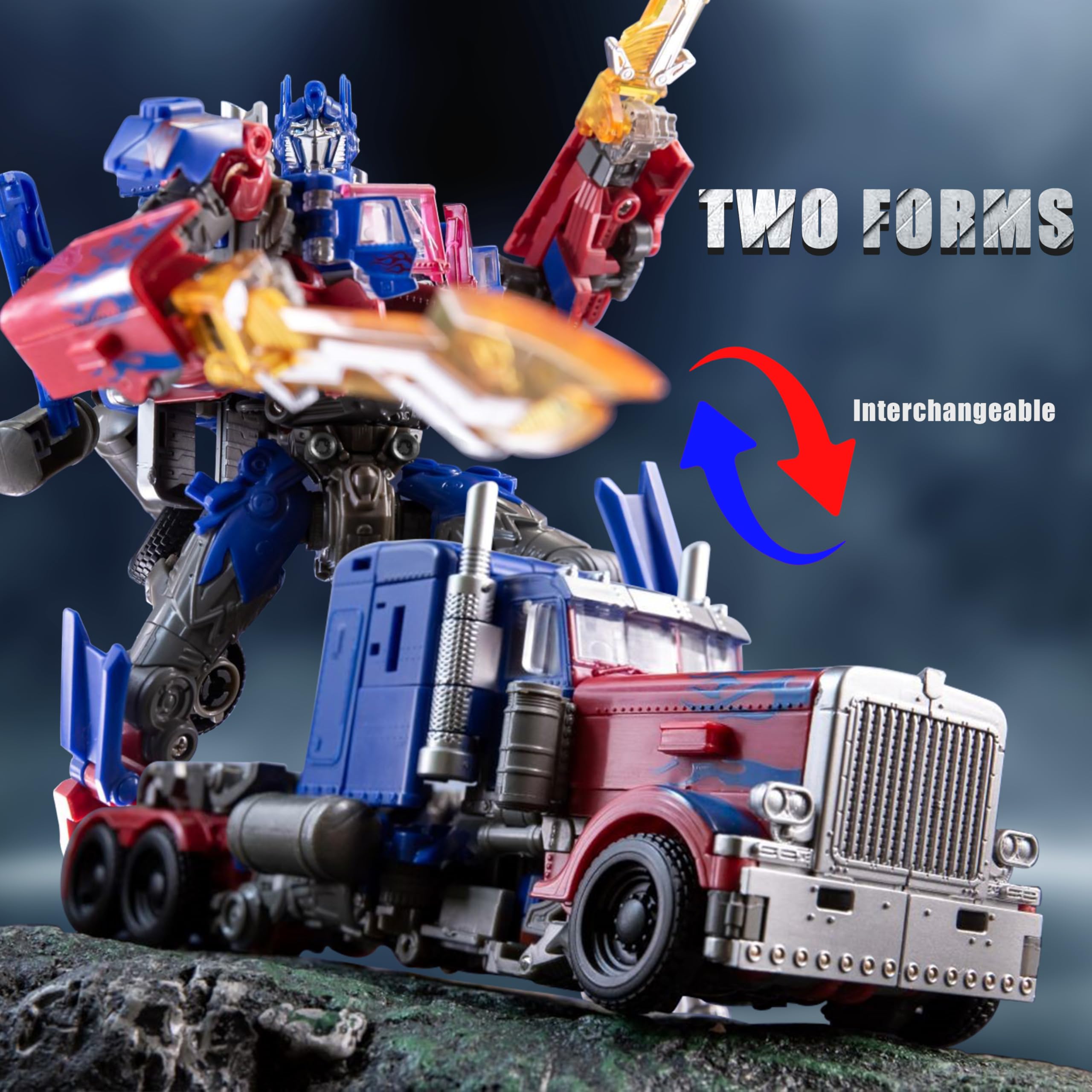 QCCX transforming figure with interchangeable heads for customization