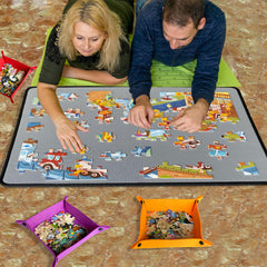 Protects unfinished sections and stores safely under bed or shelf