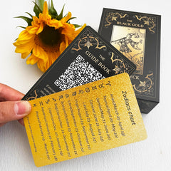Qcsdckot classic tarot art with black gold palette.