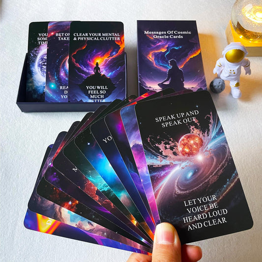 Qcsdckot Higher Self Affirmations Card for daily inspiration and self-reflection.