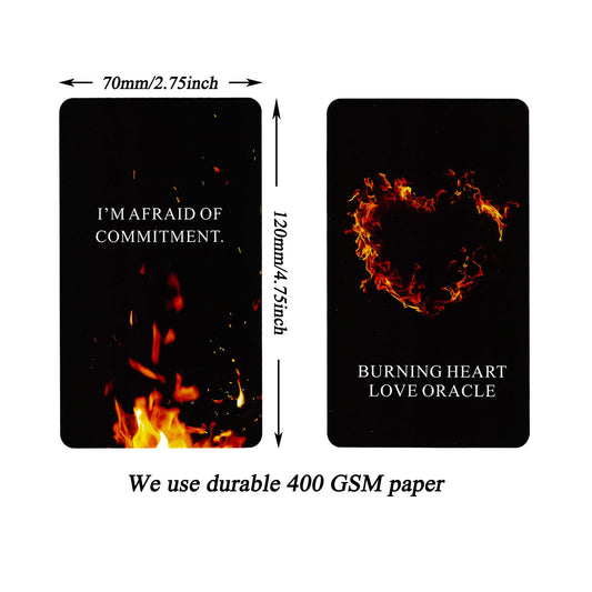 Qcsdckot QueenOfPain burning heart card 2—clarity for relationship readings.