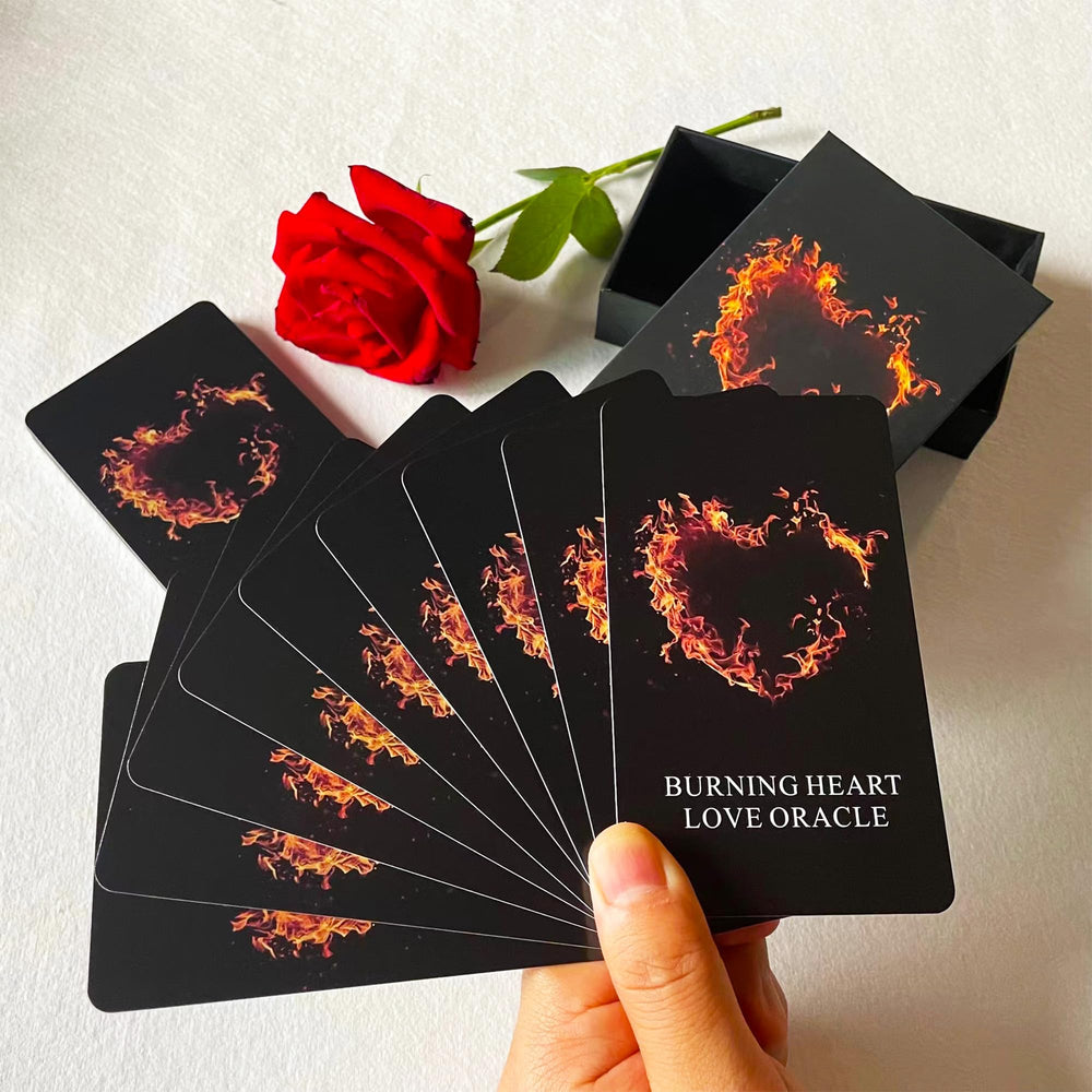 Qcsdckot QueenOfPain burning heart card 4—easy use for tarot beginners.