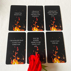 Qcsdckot QueenOfPain burning heart card 6—sturdy two-piece box for safe storage.