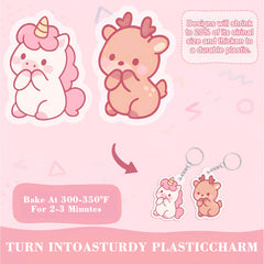 QDBNW shrink paper baking setup for durable finished charms