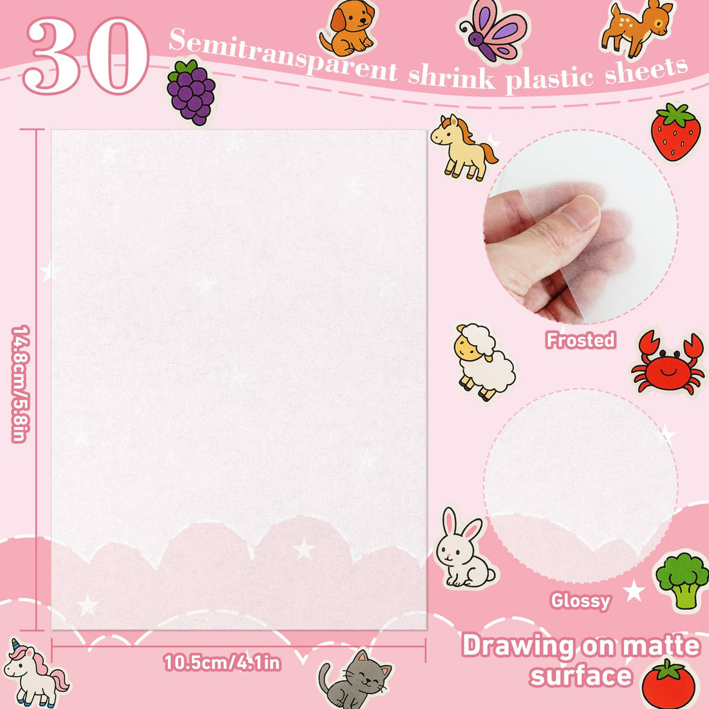 QDBNW shrink paper coloring ideas for kids' art projects