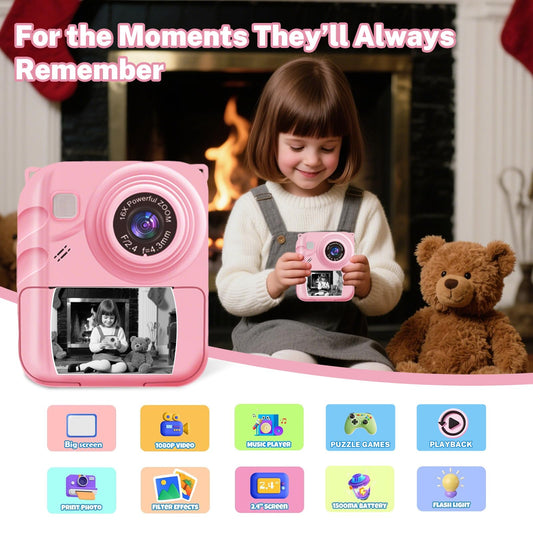 QDH kids camera 1080p video feature captures clear memories in action.