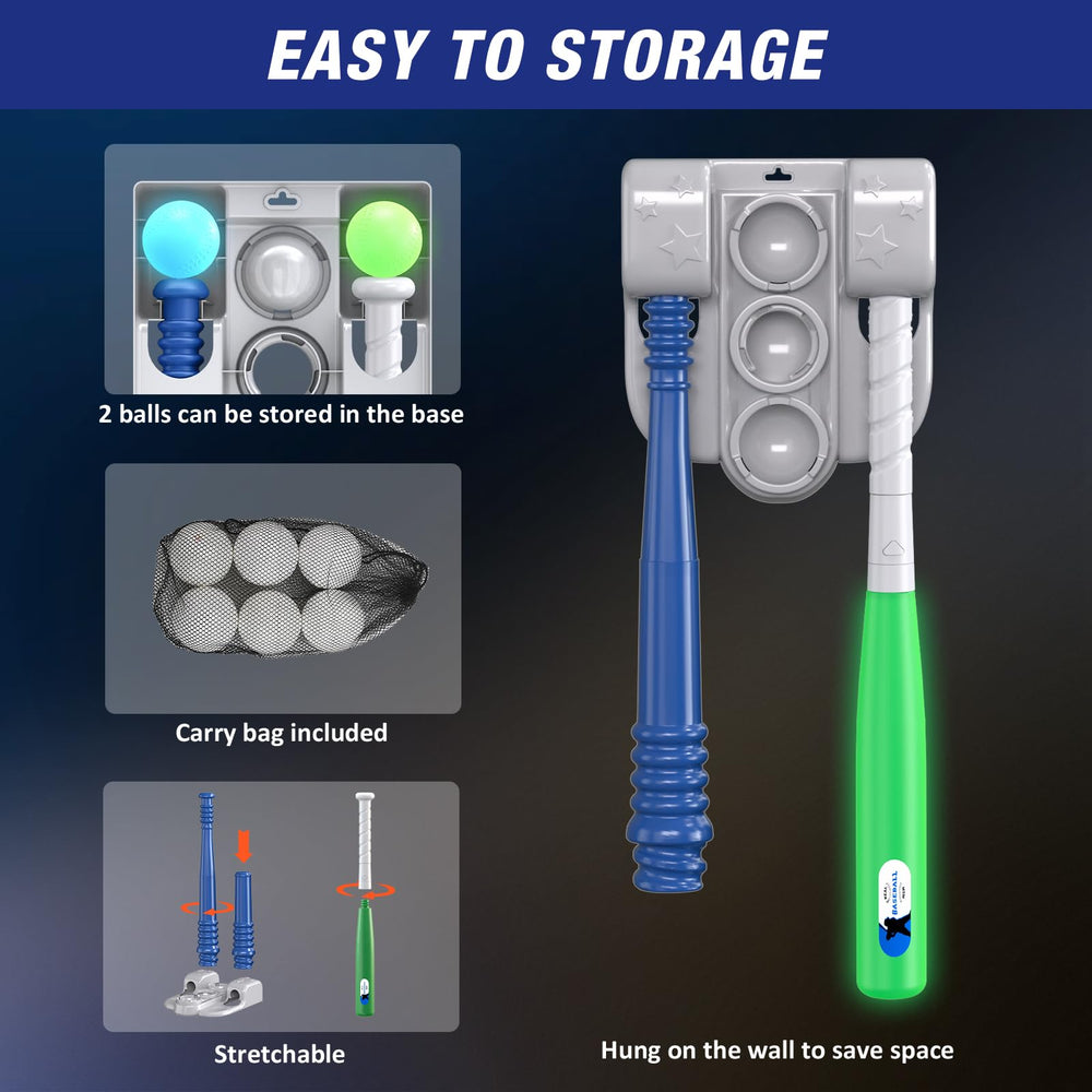 QDRAGON LED Tball detachable bat handle doubles as a light.