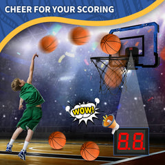 QDRAGON mini hoop capturing dunk action in a compact space
