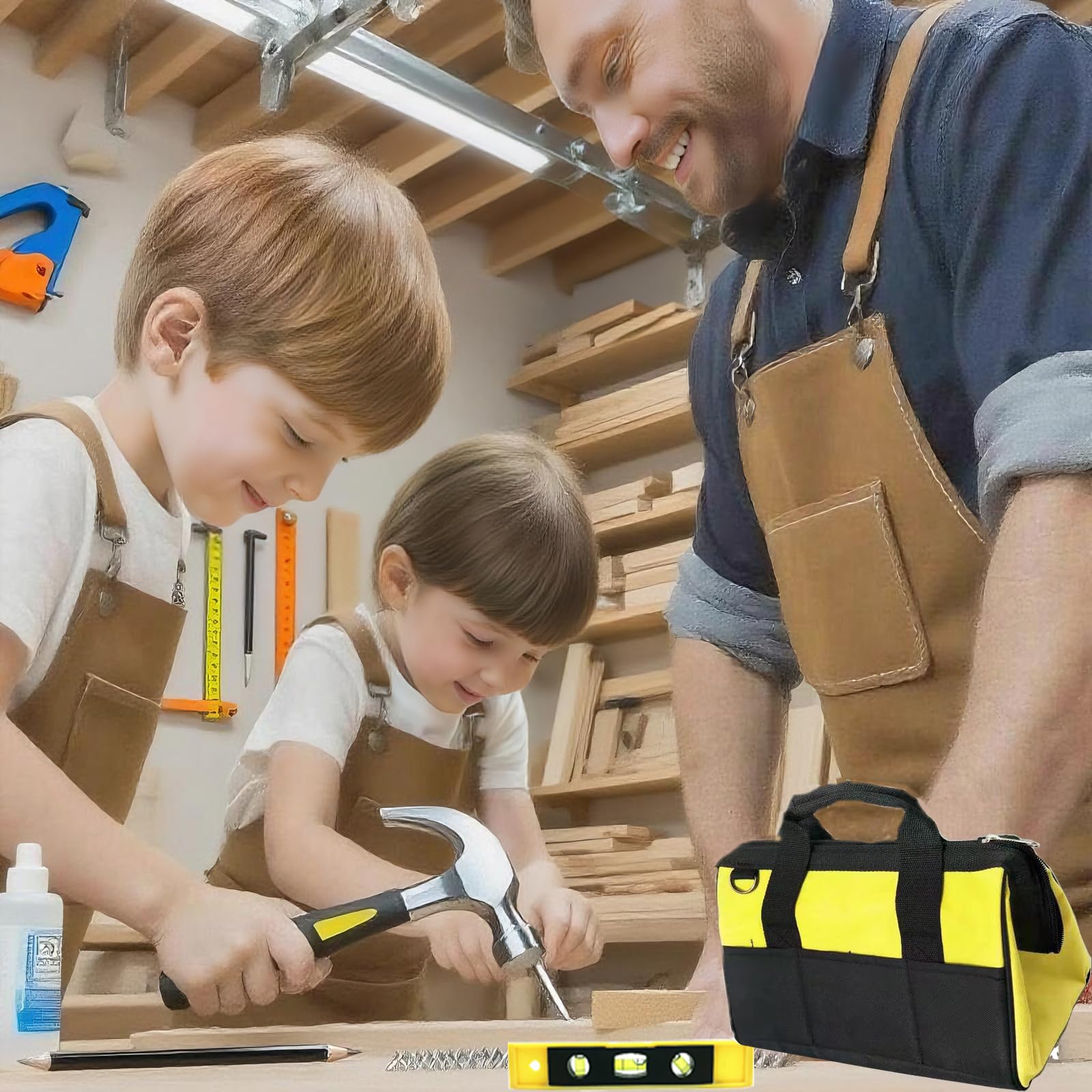 QeeHeng Kids Real Tools Set hammer emphasizes sturdy, kid-friendly balance for safe practice