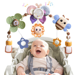 qesfir stroller arch windmill spins to entertain during travel.