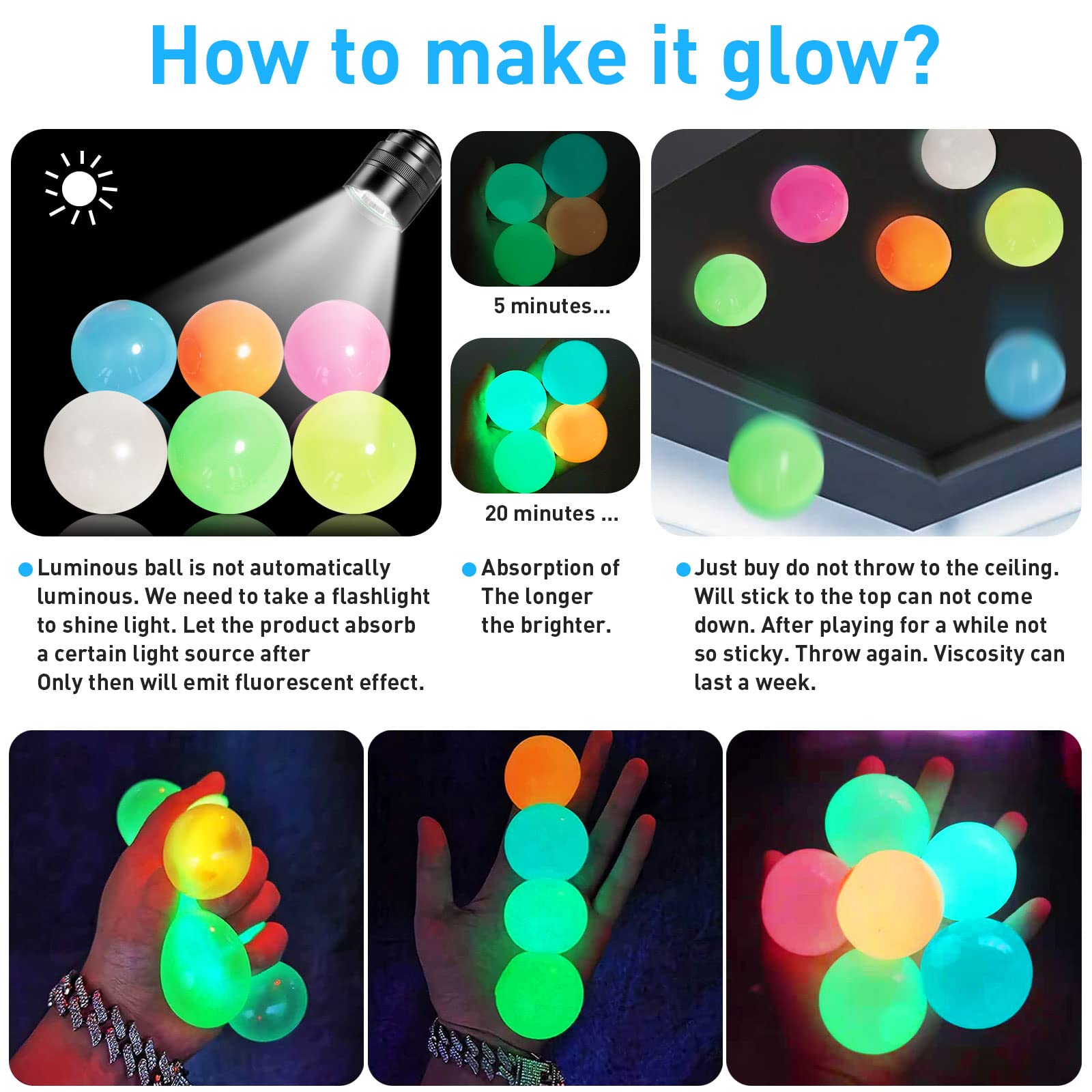 QETRABONE soft TPR glow ball for safe tactile play