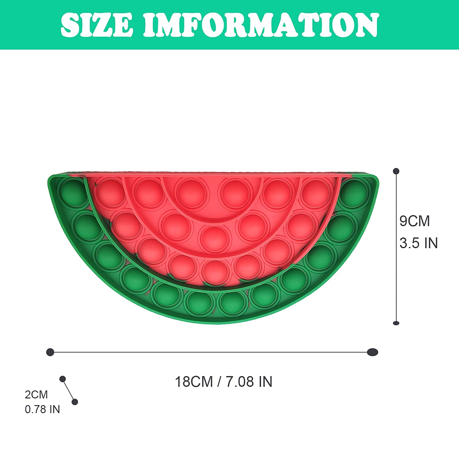 QETRABONE watermelon silicone fidget offers tactile relief while traveling.