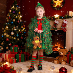 Qezny kids skirt with LEDs provides bright, safe light-up accents for holiday performances.