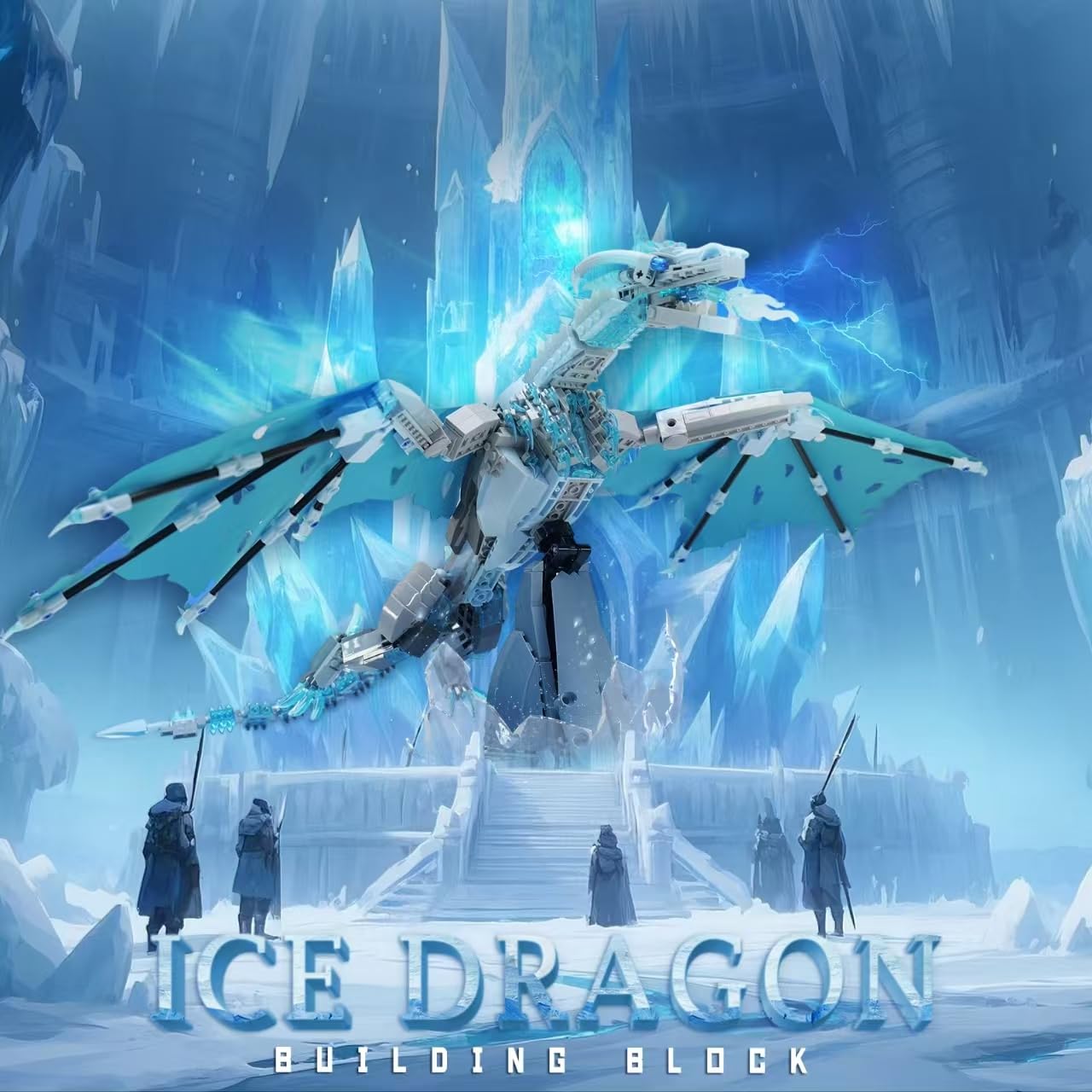 QFJ Ice Dragon front view for impressive shelf display.