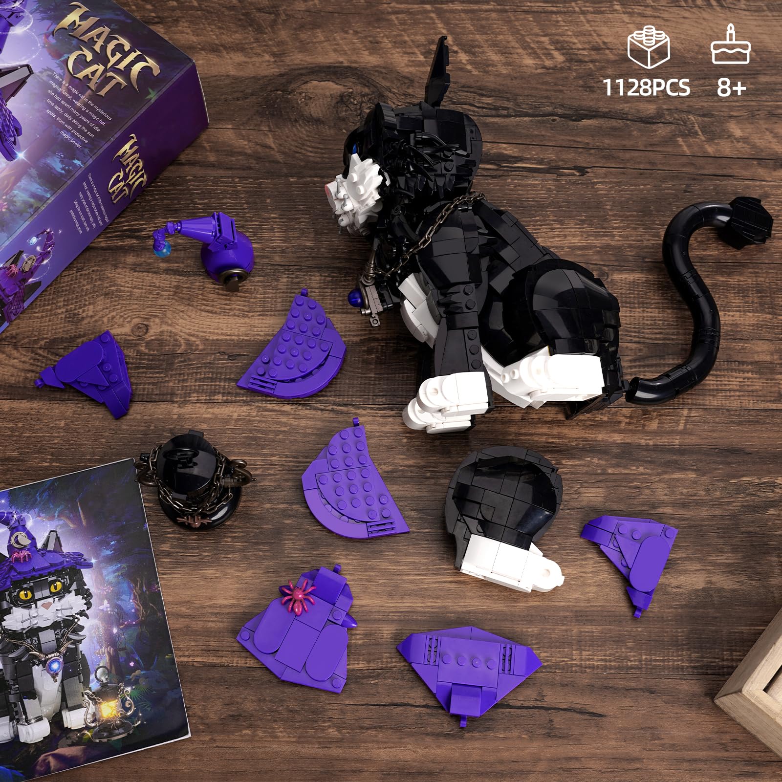 QFJ Ideas Harry Magic Cat Model display scene on a shelf
