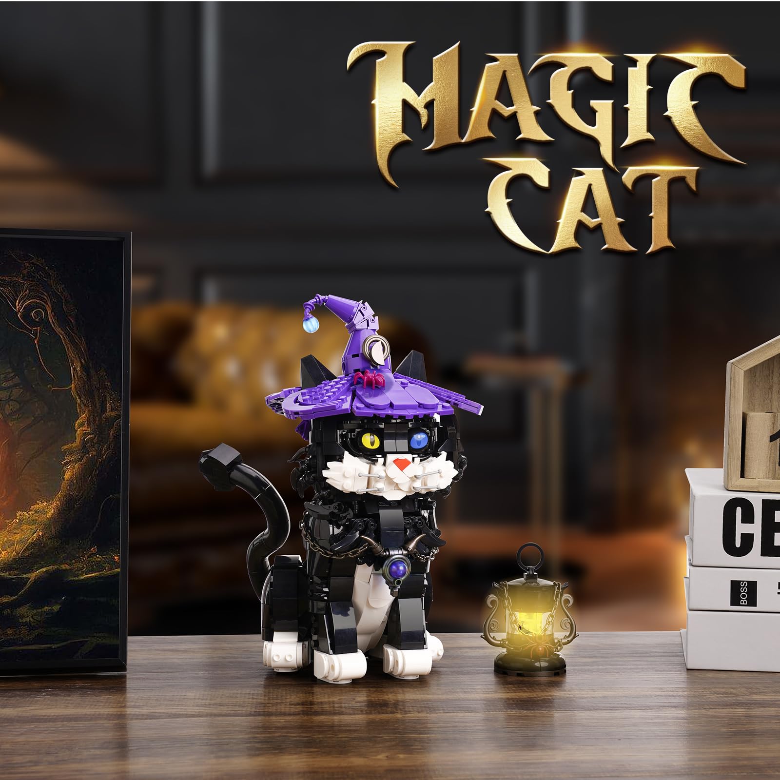 QFJ Ideas Harry Magic Cat Model glowing lamp highlights ambience