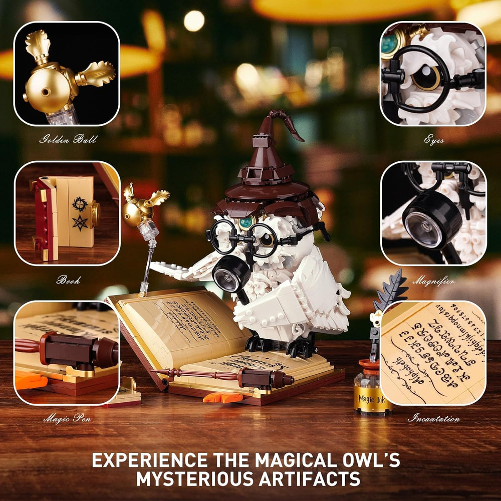 QFJ Ideas Magic World Owl Building Set 1,162 pieces offer a detailed build.