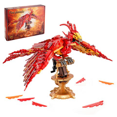 QFJ Moc Fire Phoenix base shows sturdy construction for a dramatic display.