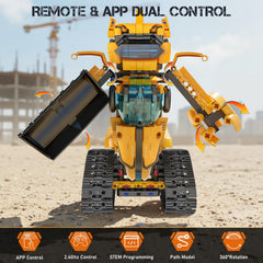 QHECTTY bulldozer model C powering through hands-on learning play
