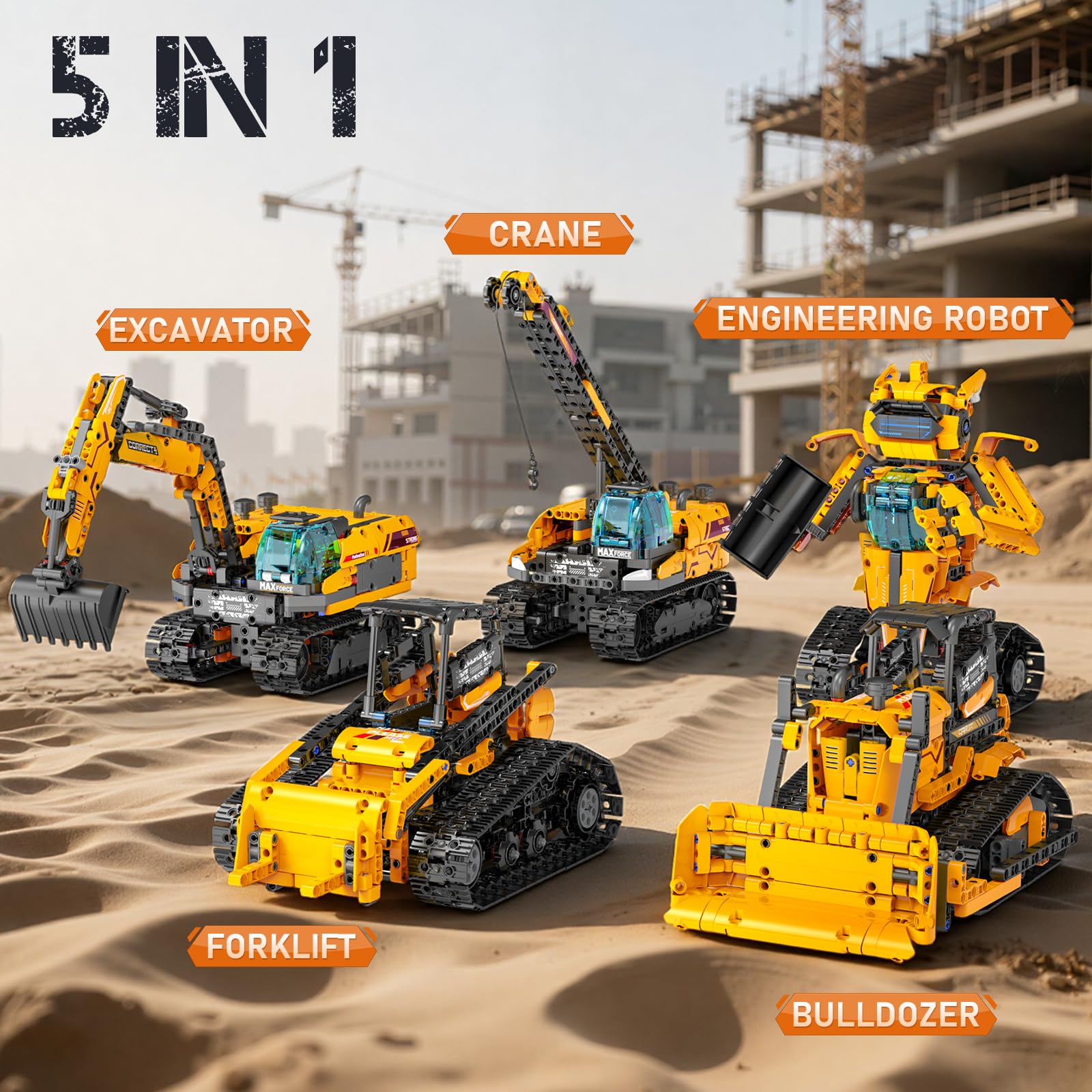 QHECTTY excavator model B ready for indoor and outdoor digging fun