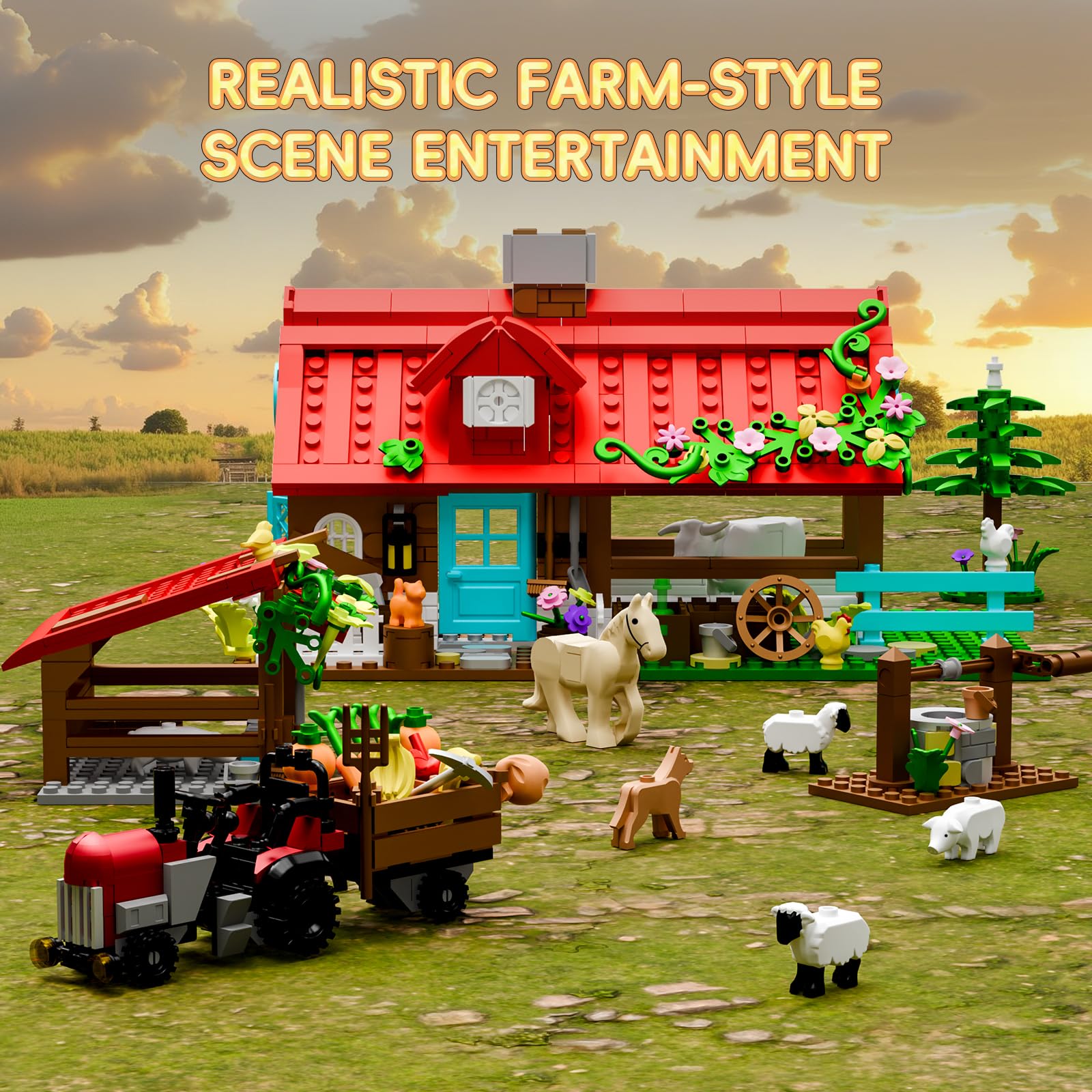 QHECTTY Farm House sheep and lambs foster cooperative play and storytelling