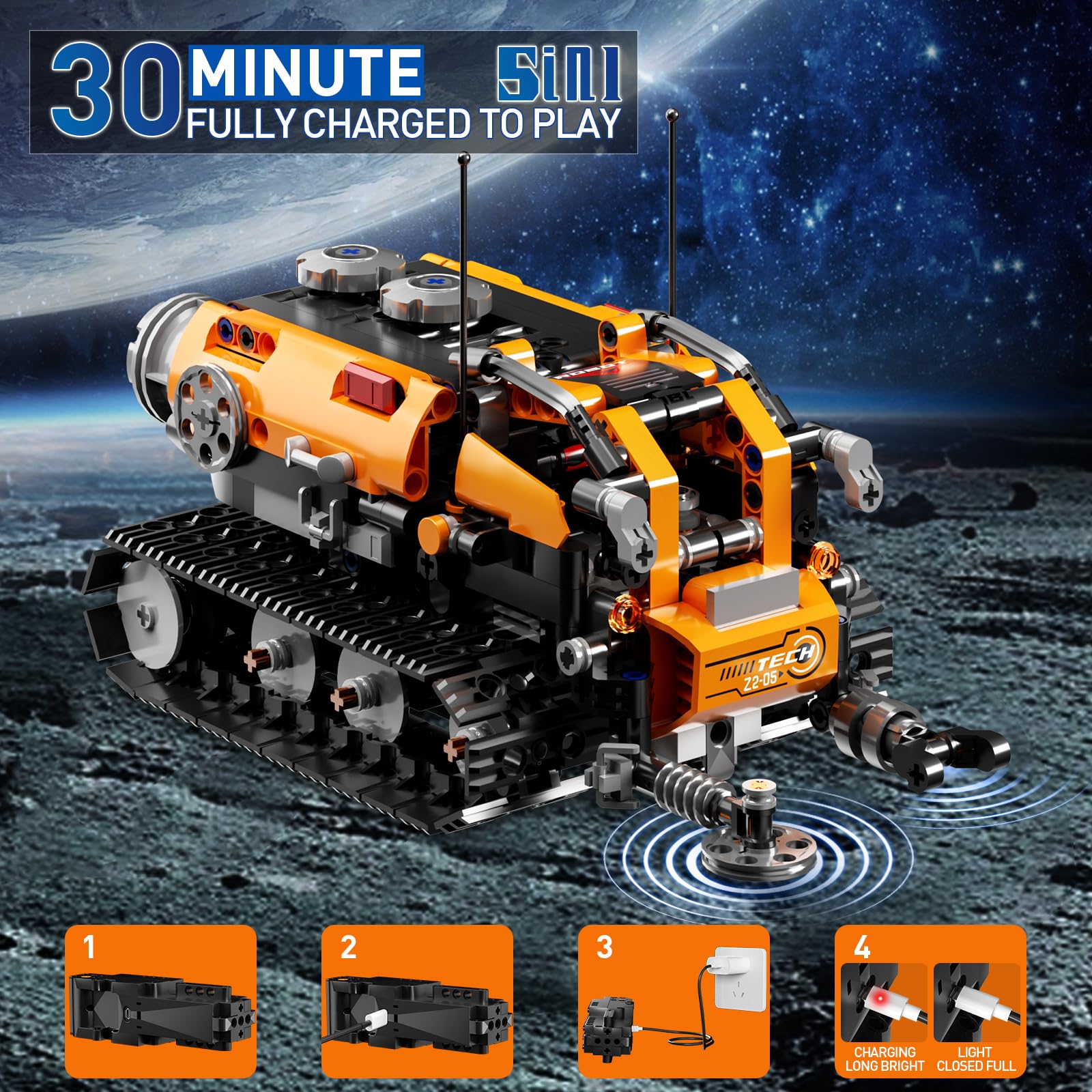 QHECTTY space anti-aircraft vehicle model inspires futuristic design ideas.