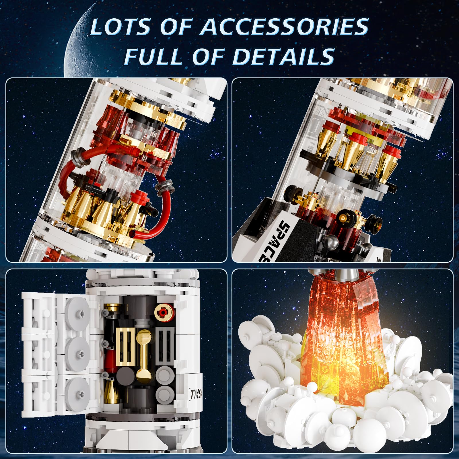 QHECTTY spaceships collectible display for desk or shelf decor