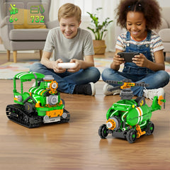 QHECTTY STEM building kit with 732 pieces supports teamwork and problem solving.