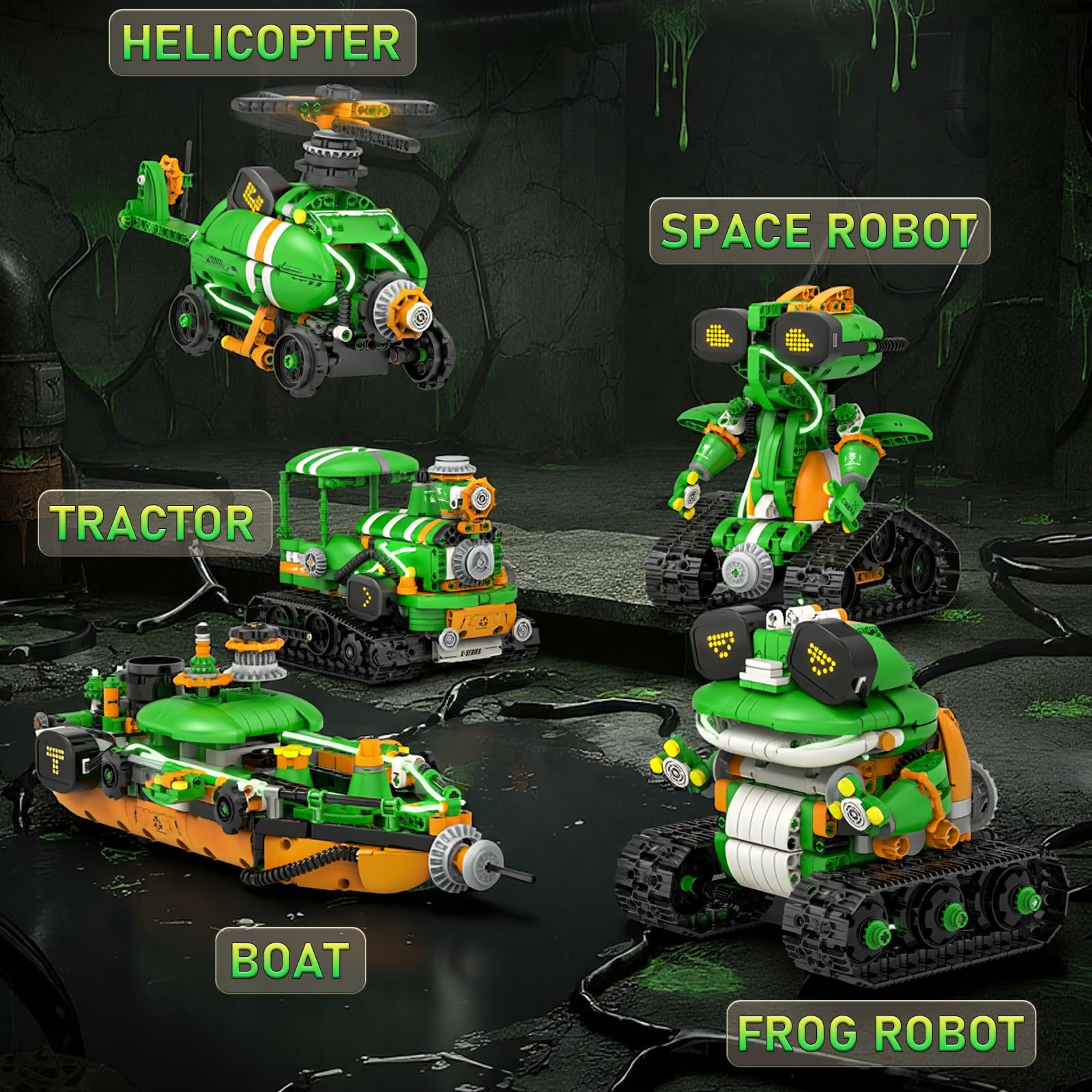 QHECTTY STEM frog robot model for interactive play and exploration.