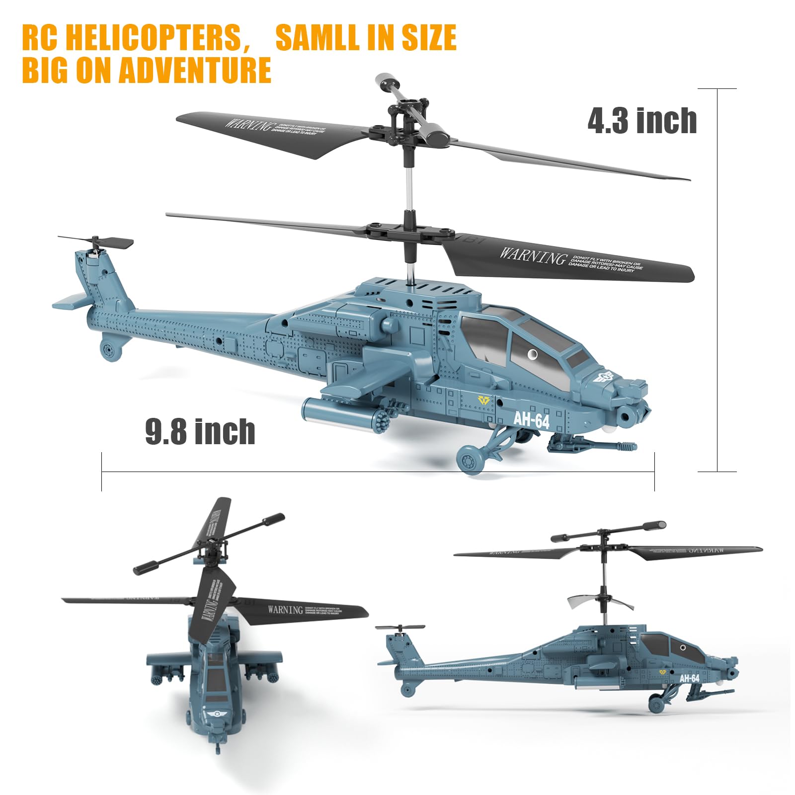 QI XING Apache RC helicopter showing altitude hold for stable hovering during practice