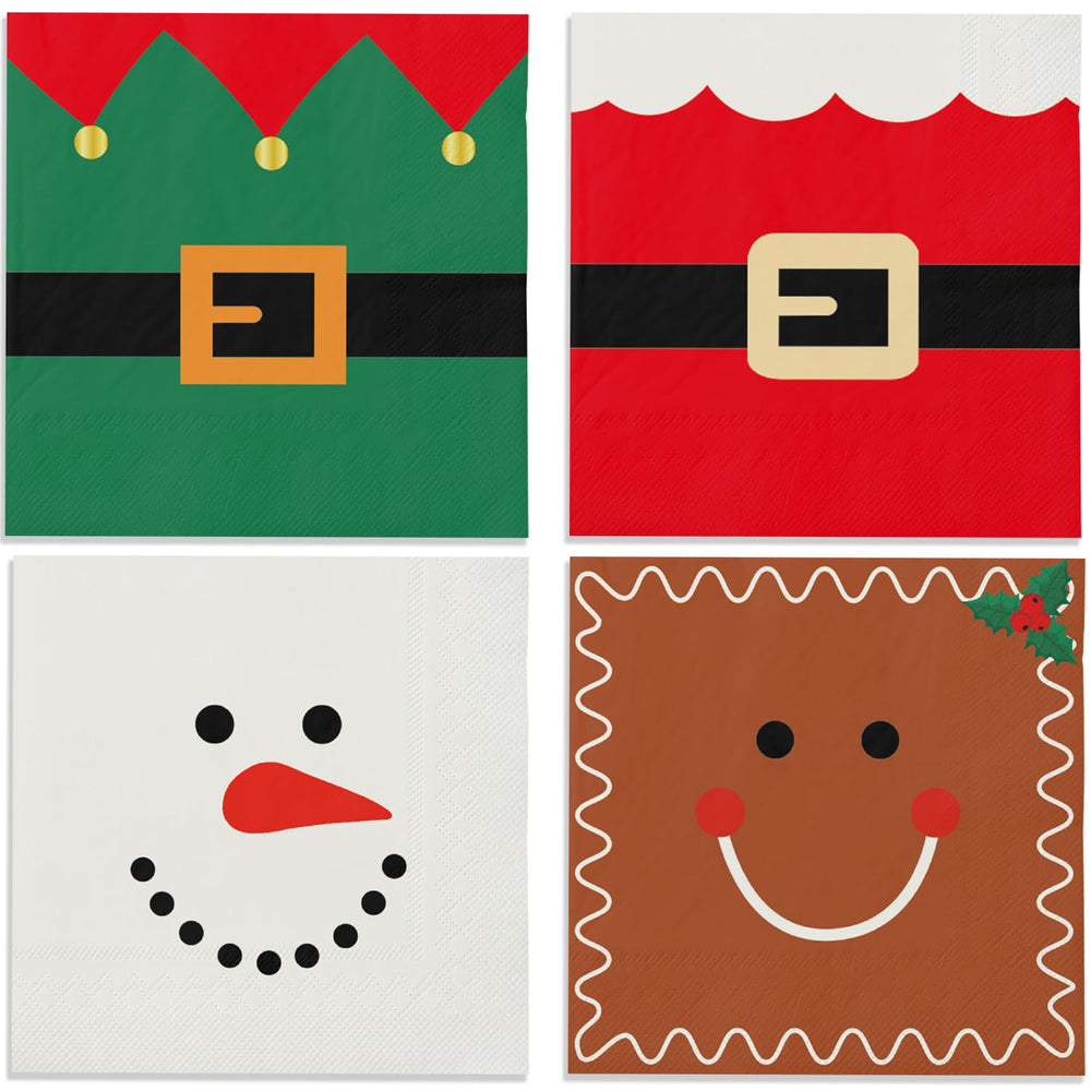 QIYANPAX snowman napkins for festive table decor and drinks