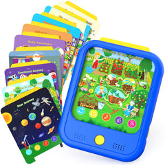 Qiaojoy Kids Learning Tablet with alphabet cards for early reading practice