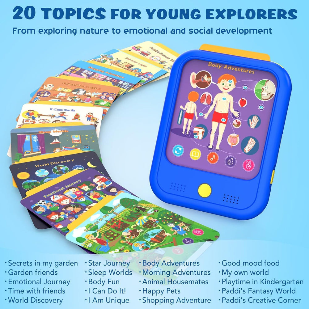 Qiaojoy talking cards with interactive prompts for kids