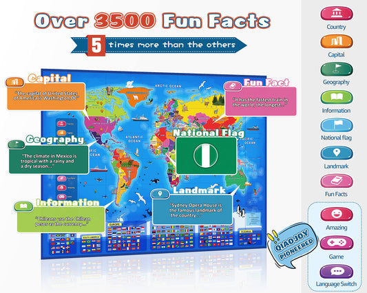 Qiaojoy map icons interactive buttons provide engaging sounds for discovery