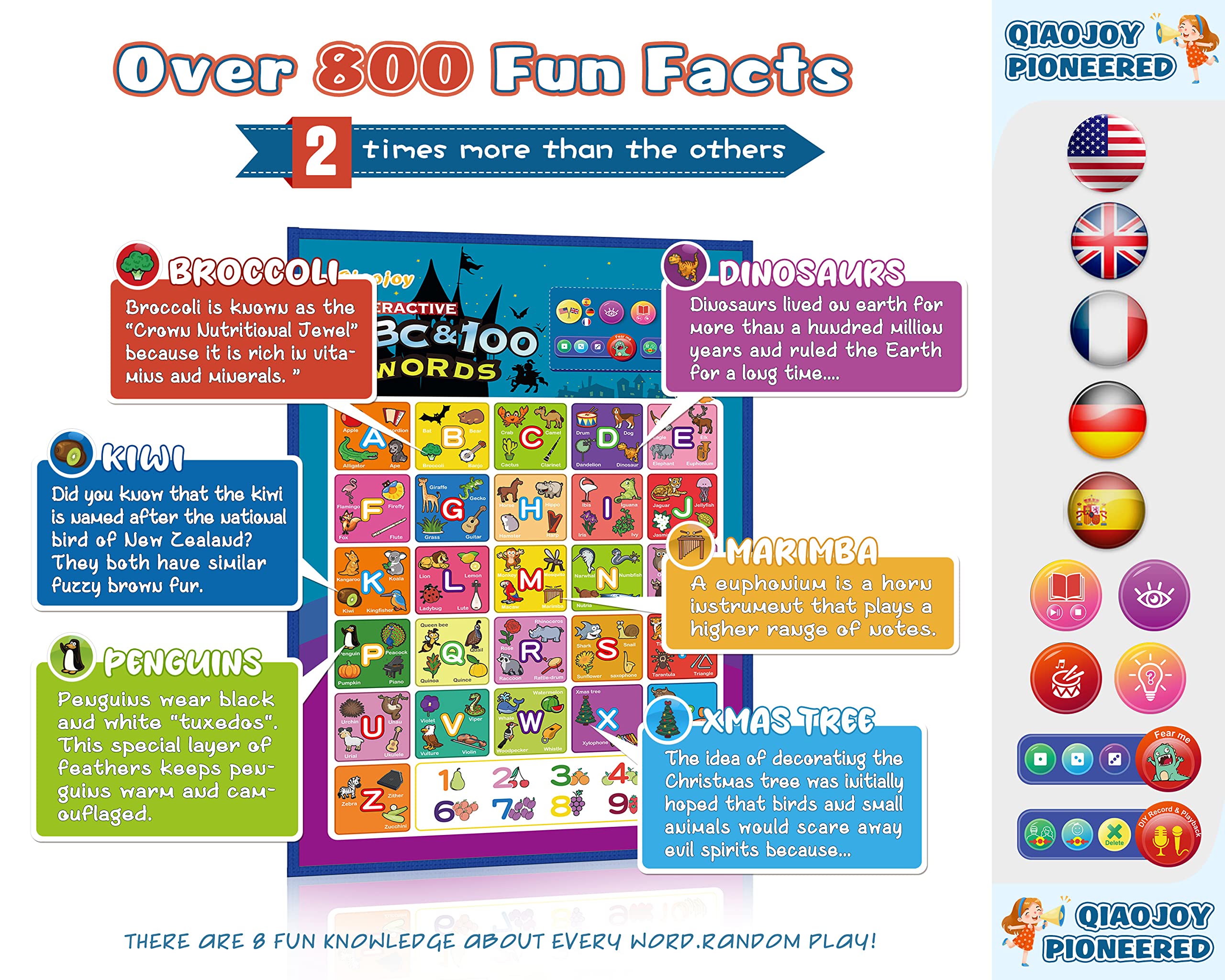 Qiaojoy numbers board 1-100 supports counting practice during family learning time