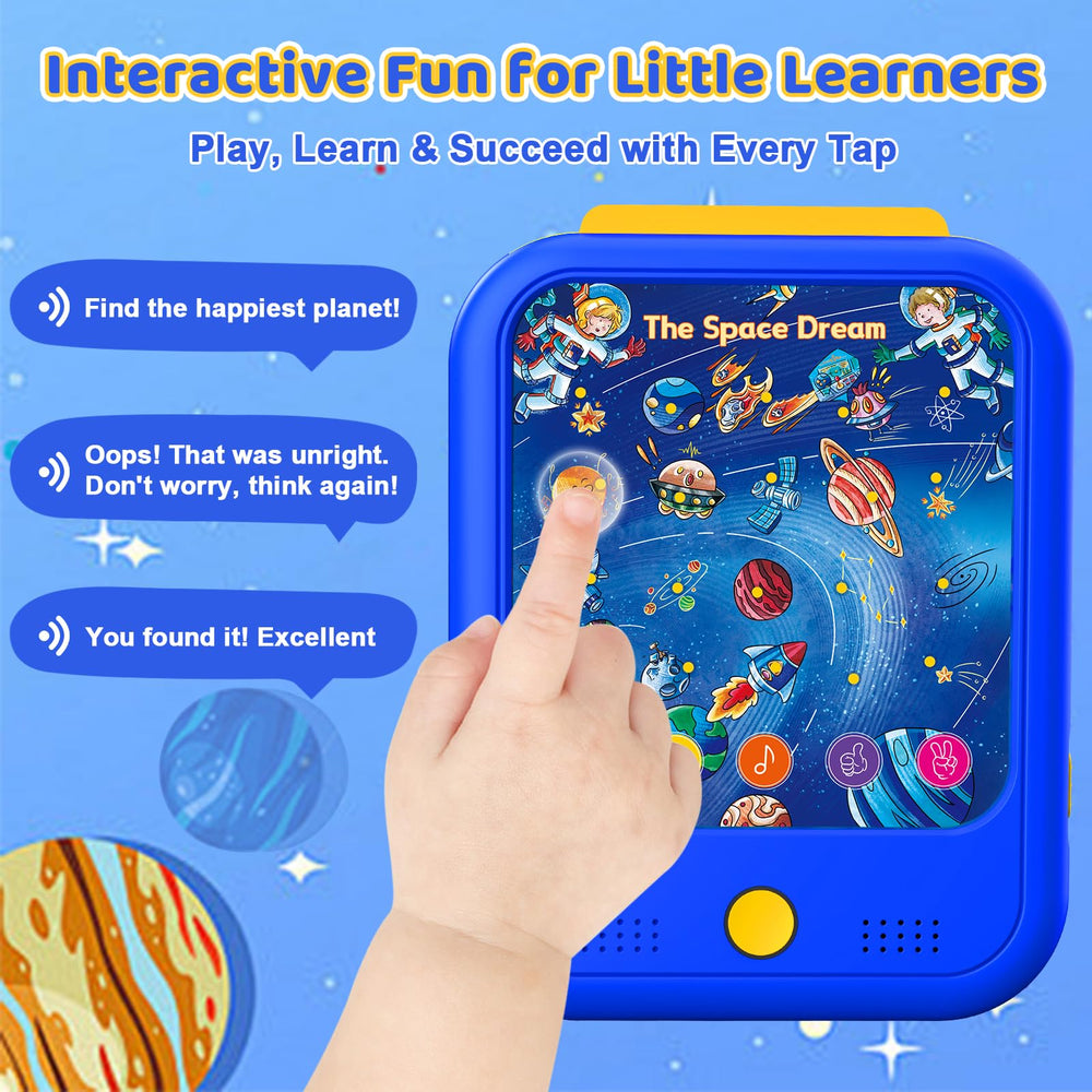 Qiaojoy interactive modes offer words, sounds, quizzes, and memory games.