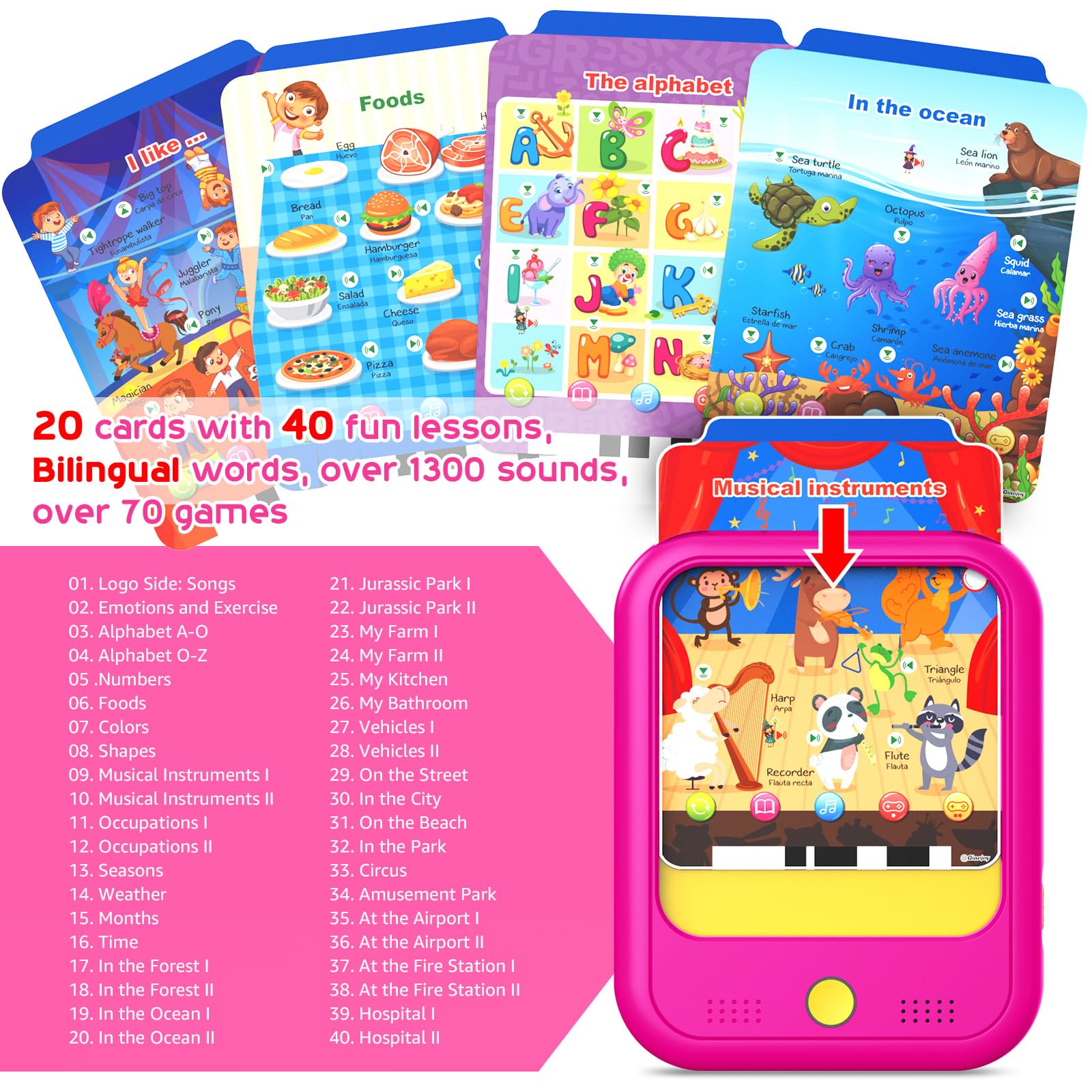 Qiaojoy talking witch card interaction engages children with questions and visuals.