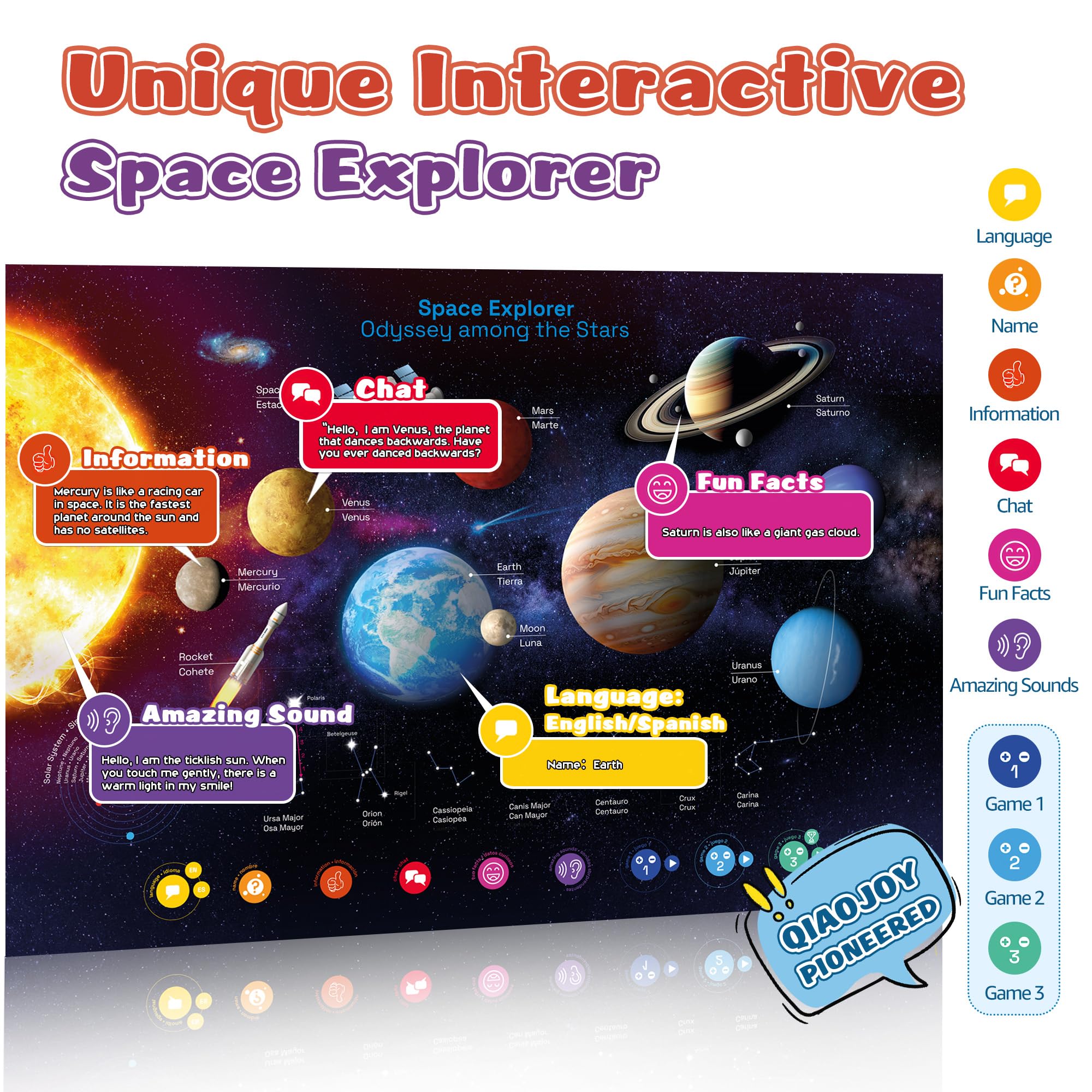 Qiaojoy touch-activated sounds – engaging audio that supports language and science