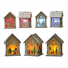 QIAONIUNIU wooden houses kit front view for creative home decoration.