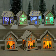 QIAONIUNIU wooden houses kit side view showing DIY charm.
